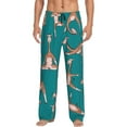 thumbnail image 2 of Lsque Giraffes Doing Various Yoga Print Men's Pajama Pants, Lounge Pant - Comfortable Home Wear,Elastic Waistband, Stylish Design-Small, 2 of 9