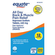 Equate All Day Back and Muscle Pain Relief Naproxen Tablets 200 count