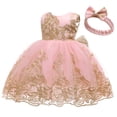 thumbnail image 2 of Vestido CMMCHAAH de encaje rosa para bebé niña, fiesta, 90 cm, 2 of 7