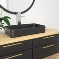 thumbnail image 2 of Kichae Vessel Sink Rectangle- 24""X14"" Modern Rectangular Top Counter Bathroom Sink Matte Black Porcelain Ceramic Lavatory Sink Bowl Art Basin, 2 of 4