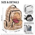 thumbnail image 5 of Chririnla Capybara Watermelon Pattern Daypack with Adjustable Straps Multi-Pocket Book Bag, Lightweight 17 Inch Backpack for School Back to School High School, 5 of 9