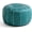 Teal Blue (No Stuffing), variant on Unstuffed Moroccan Storage Pouf Foot Stool Ottoman Seat Handmade Faux Leather Bean Bag Floor Chair Foot Rest for Living Room, Bedroom or Balcony (Teal Blue)
