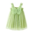 thumbnail image 1 of MIASHUI Robe à Bretelles Sans Manches pour Tout-Petites Filles pour Fête Dansante et Vert, 4-5 Ans, 1 of 4