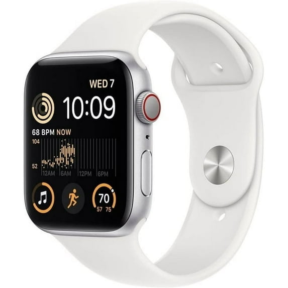 Pre-Owned Apple Watch SE 2nd Generation 40mm GPS - Silver Aluminum Case - White Sport Band (2022)