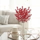 thumbnail image 4 of Ramas Artificiales de Frutos Rojos con 4 Tallos Bifurcados de 40 Cm. Decoración Navideña con Imitación de Granada. Arreglo Floral para Centros de Mesa de Boda, Accesorios para El Hogar y Fiestas., 4 of 6
