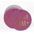 thumbnail image 2 of Inkdotpot Gold Foil Paper Hang Tags Made With Love Text Favor Tags 50 Pieces, 2 of 6