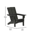 thumbnail image 4 of Flash Furniture Adirondack Chair with Cup Holder, Weather Resistant HDPE Adirondack Chair in Black, 4 of 9