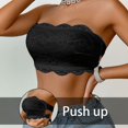thumbnail image 5 of Lumistal Strapless Bra for Women Lace Bra Wireless Tube Top Bandeau Strapless Bras Seamless Stretchy Chest Wrap No Slip Everyday Bra Bras for Women No Underwire M, 5 of 7