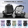 thumbnail image 5 of Dteck Anti-Drop Lock Case for Samsung Galaxy Buds FE 2023/Buds 2 Pro Case 2022/Buds Pro Case 2021 /Buds 2 Case (2021)/Buds Live Case(2020), Full Body Rugged Shell Earbuds Case with Keychain,Black, 5 of 5
