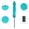 thumbnail image 2 of CHYVARY 7.5ft LED Patio Umbrella Round Market Outside Table Umbrella for Deck, Poolside and Patio, Turquoise, 2 of 9