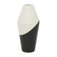 thumbnail image 6 of DecMode 12" Handmade Color Block Speckled Black Ceramic Vase, 6 of 10