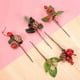 thumbnail image 4 of 90 PúAs Rojas de Cono de Pino y Bayas de Navidad con Ramas de Acebo para Decoración Floral NavideñA, Manualidades Florales, 4 of 5