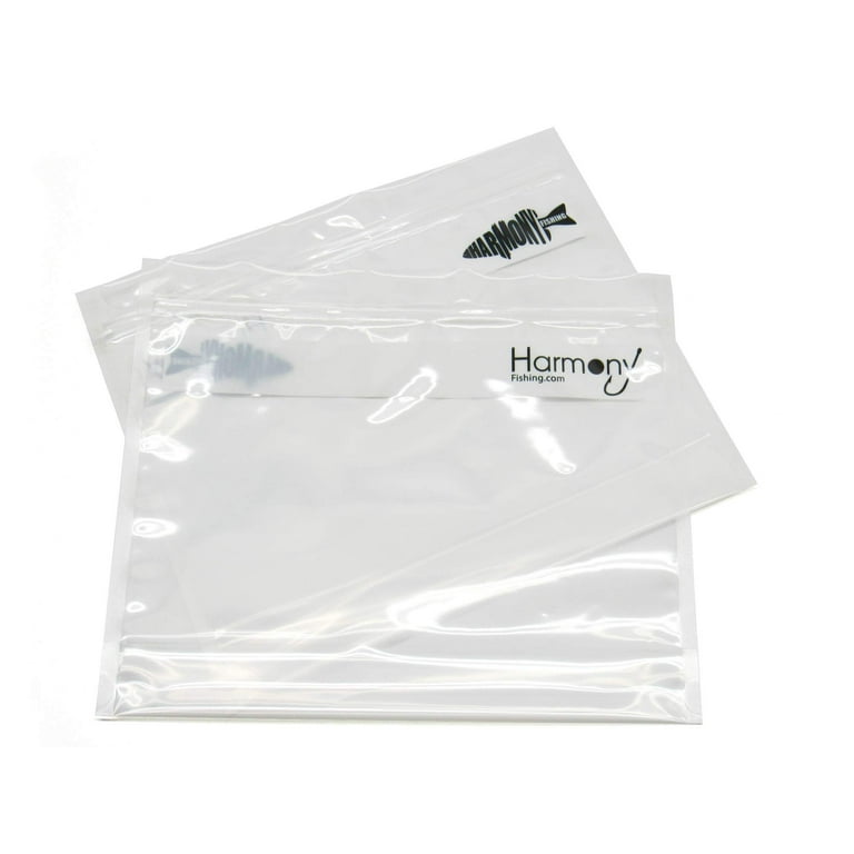 Harmony Fishing Bait Bags 10 Pack - Durable Clear Storage Bags for Soft  Plastic Baits and Fishing Tackle 