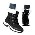 thumbnail image 3 of Xiaoxatg Women's Boots Stylish Winter Lined Thick Warm Comfortable Non- Footwear for Cold Weather 8 Black, 3 of 9