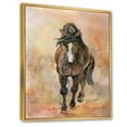 thumbnail image 3 of Designart 'Abstract Portrait Of Beautiful Chestnut Horse I' Farmhouse Framed Canvas Wall Art Print, 3 of 5