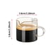 thumbnail image 4 of Tazas 4 OZ Doble Caños Vasos Vasos de chupito Taza de leche con asa de vidrio transparente Accesorios para la máquina, 4 of 8
