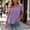 *Purple, variant on ClodeEU Women's Square Neck Short Sleeve Pleated Blouse,Casual Loose Fit Solid Top Army Green,Women's Plus L