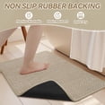 thumbnail image 6 of SIXHOME Bathroom Rugs Non Slip Bath Mat Chenille Soft Absorbent Quick Dry Bath Rugs for Bathroom Floor with Rubber Backing Machine Washable Bathmat Boho Bathroom Decor 17"x59" Beige, 6 of 8