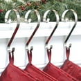 thumbnail image 2 of Haute Decor Stocking Scrolls Holiday Stocking Hanger, Silver (4 Pack), 2 of 3