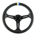 thumbnail image 3 of Leather Steering Wheel,350mm/14in for GReddy Style Car Modified Accessory Steering Wheel Replacement Effortless Installation, 3 of 14