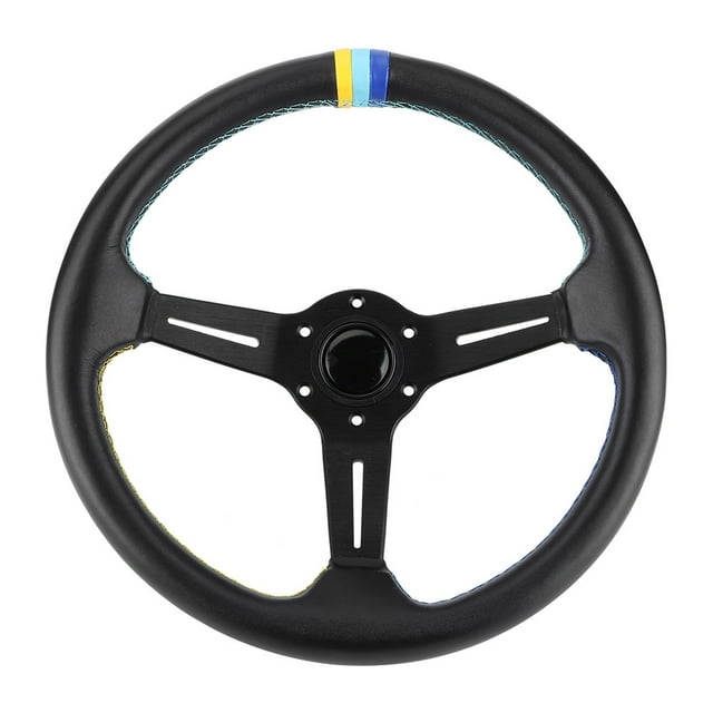 Car Modified Accessory,350mm/14in for GReddy Style Racing Steering Wheel Leather Steering Wheel Cutting-Edge Features