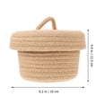 thumbnail image 2 of HAMPPLIES Cesta De Almacenamiento Tejida En De Marrón Para Dormitorio, 2 of 6