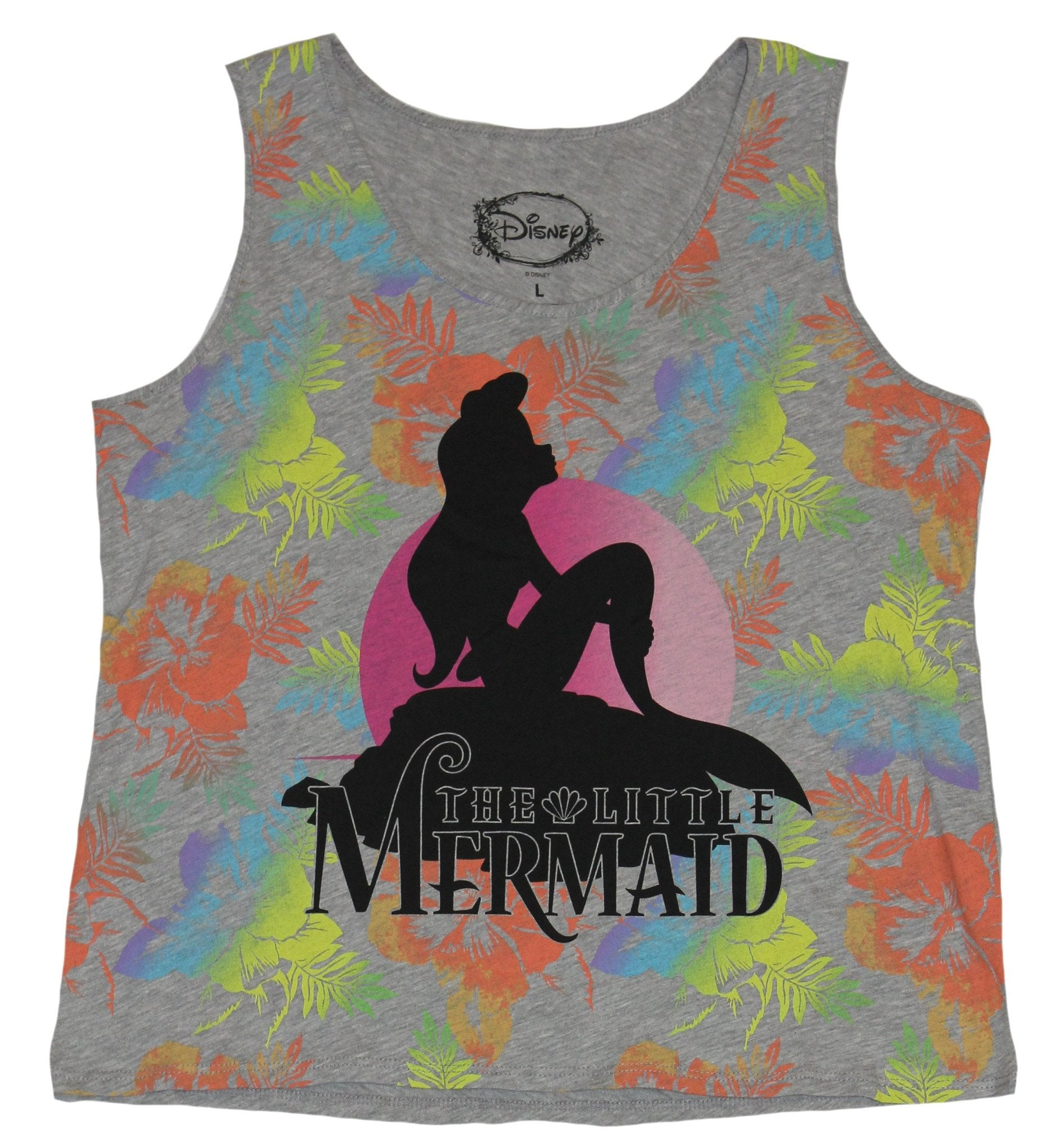 The Little Mermaid Girls Juniors Tank top Ariel Silhouette Over
