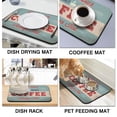 thumbnail image 4 of Coffee Cup Vintage Desig Coffee Bar Mat Accessories for Countertop Absorbent Hide Stain Dish Drying Mats for Kitchen Counter Draining Pad Under Coffee Maker Coffee Pot Espresso Machine 19.5x12in, 4 of 7