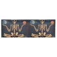 thumbnail image 6 of Yayeee Kitchen Valance Rod Pocket 54" x 18" Living Room Window Curtain, Skeleton with Rainbow, 6 of 6