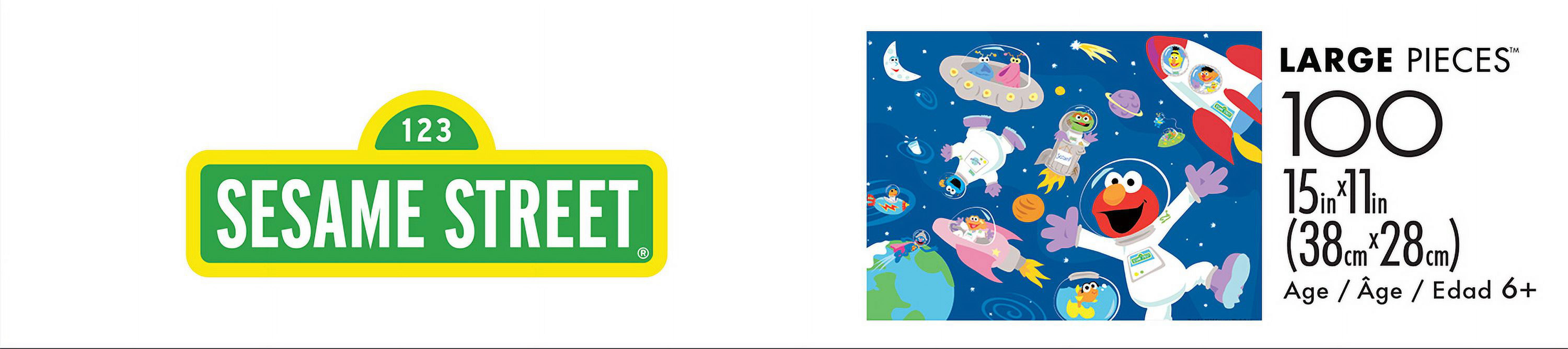 Buffalo Games 100-Piece Sesame Street in Space Interlocking Jigsaw Puzzle for Children Ages 6+