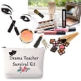 thumbnail image 2 of Drama Teacher Survival Kit Makeup Bag Drama Teacher Gift Comedy Tragedy Drama Mask Drama Cosmetic Bag Thank You Gift for Theatre Drama Teacher, 2 of 7