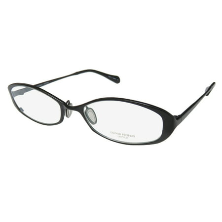 New Oliver Peoples Carel Womens/Ladies Designer Full-Rim Titanium Black Stylish Allergy Free Titanium Frame Demo Lenses 50-17-135 Eyeglasses/Spectacles