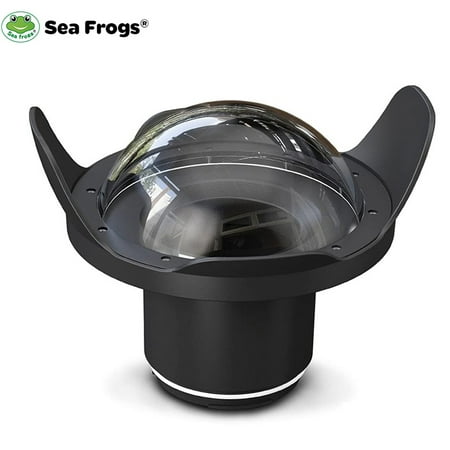 Image of SeaFrogs WA006-A Optical Acrylic 40M/130FT 8 inch Wide Angle Dome Port Fisheye Wide-Angle Lens for Waterproof Camera Case