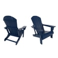 thumbnail image 2 of Costaelm Paradise Classic Adirondack Folding Adjustable Chair Outdoor Patio, HDPE, Weather Resistant, (Set of 2), Navy Blue, 2 of 9