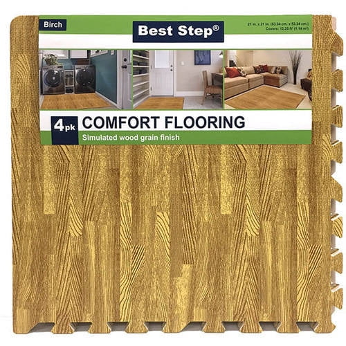 Venture Products Best Step Interlocking Faux Wood Floor Mats with
