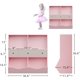 thumbnail image 2 of 7-cubby grande para niños' toy almacenamiento organizer 3-tier wood estante de libros y estante con 3 cajones para hallway playroom sala de estar school (rosa), 2 of 7