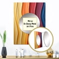thumbnail image 3 of Designart "Multicolor Wave Ashanti To The Throne" Abstract Shapes Mirror Wall Decor - Modern Multicolor Abstract Hallway Wall Mirror Art - 32" x 24" Inch, 3 of 5