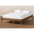 thumbnail image 5 of Baxton Studio Cielle French Bohemian Ash Walnut Finished Wood Queen Size Platform Bed Frame, 5 of 7