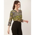thumbnail image 3 of Moomaya Printed Tops For Women, Long Sleeve, Semi-Formal Top, 3 of 9