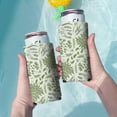 thumbnail image 3 of 2 Pieces Neoprene Beer Can Cooler Insulated Collapsible Beer Sleeve Wild Botanical Rustic Can Cooler Sleeve for Birthday Party Wedding, 3 of 4