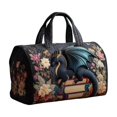 thumbnail image 2 of Quilted Embroidered Travel Duffel Bag 16x8x8 Inch, Compact Overnight Bag with Padded Handles, Gym Yoga Tote, Vacation Carry-On Bag, 2 of 6
