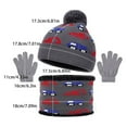 thumbnail image 3 of Splozh Winter Warm Knitted Baby Hat Winter Hat Scarf & Gloves Set Knit Hat Fleece Lined for Boys Girls Blue,2-8 Years, 3 of 9