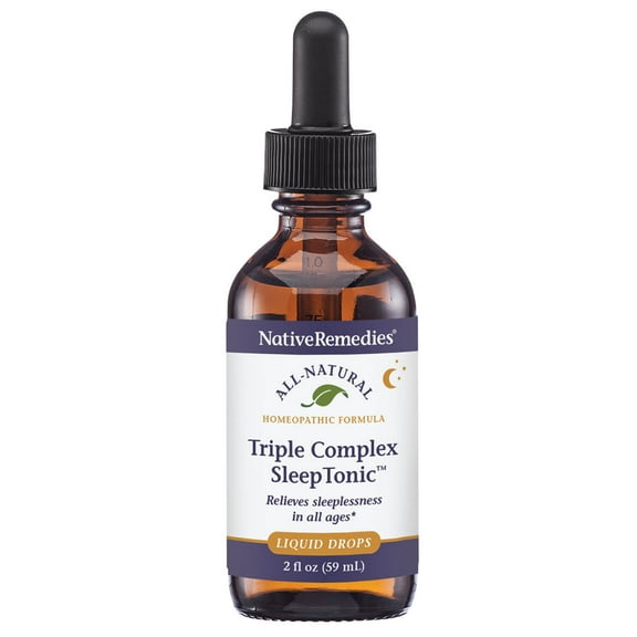 NativeRemedies Triple Complex Sleep Tonic - Relieves Mild Tension and Sleeplessness, Increases Drowsiness and Restores Healthy Sleep Patterns - 59 mL