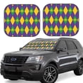 thumbnail image 6 of Kdxio Mardi Gras Print 2-Piece Sun Shade Front Windshield - Foldable Car Front Window Sunshades For Most Sedans Suv Truck, 6 of 6