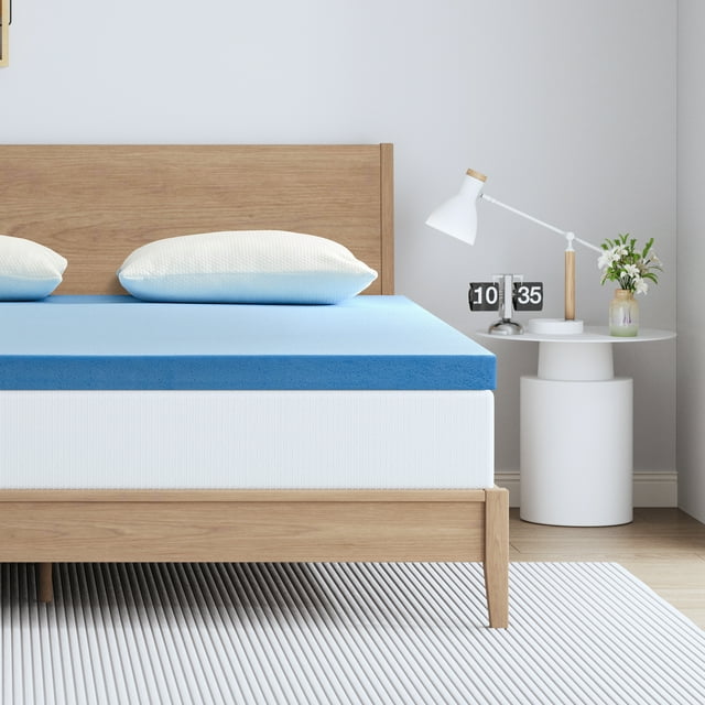 Surmatelas Simple de 3 Pouces, Surmatelas en Mousse Mémoire Infusée de Gel Rafraîchissant GELBIY, 39*75 Pouces
