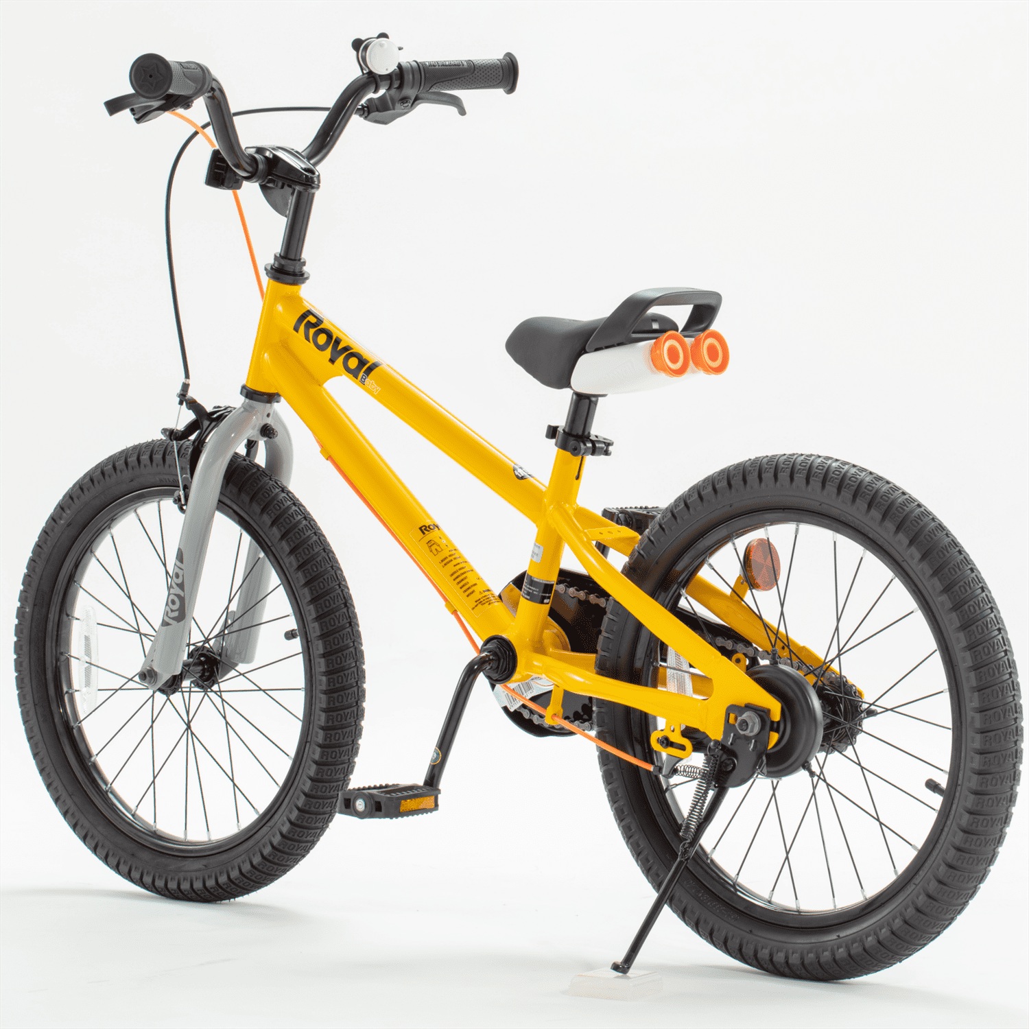 Royalbaby Freestyle 7 Kids Bike Toddlers 18 Inch Wheel Dual Handbrakes Bicycle Beginners Boys Girls Ages 3-5 Years, Kickstand and Water Bottle Included, Blue