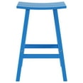 thumbnail image 3 of Costaelm Paradise 29" Poly Plastic Outdoor Patio Bar Stool, Pacific Blue, 3 of 6