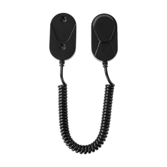 Soporte para control remoto con cuerdas de resorte, retráctil, portátil, fácil de instalar, Negro