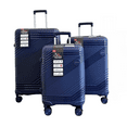 thumbnail image 1 of TRAVLR Elite  3-Piece (20"24"28") Expandable Lightweight Luggage Set with TSA Lock, Aluminum Trolley & Mute Wheels  -Navy Blue, 1 of 7