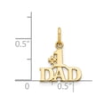 thumbnail image 5 of Auriga Fine Jewelry 14K Yellow Gold Number 1 Dad Charm Pendant for Women (L- 17 mm, W- 13 mm), 5 of 6